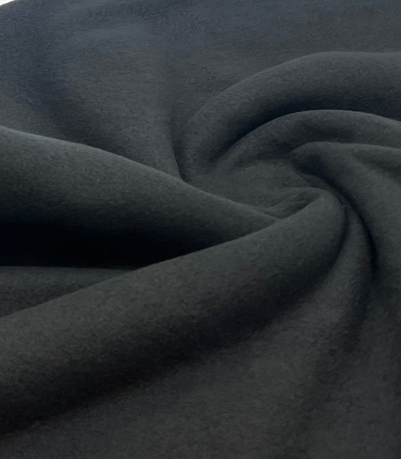 Black Plain Anti-Pil Polar Fleece Fabric Blanket Loungewear