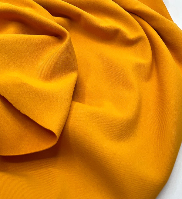 Mustard Yellow Stretch Jersey 220GSM 4 Way Stretch Fabric