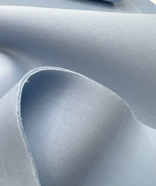 Plain Sky Blue Scuba Foam 3D Mono Scuba Stretch Fabric