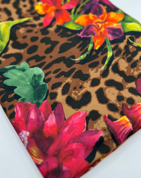 Animal Floral Print Soft Touch Fabric 4 Way Stretch