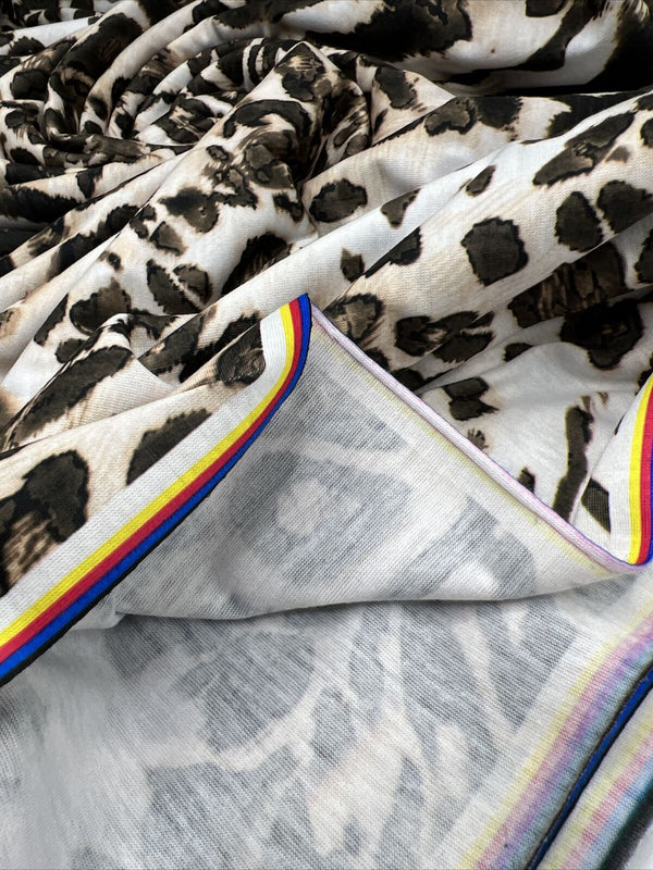 Animal Mix Spun Poly Stretch Fabric
