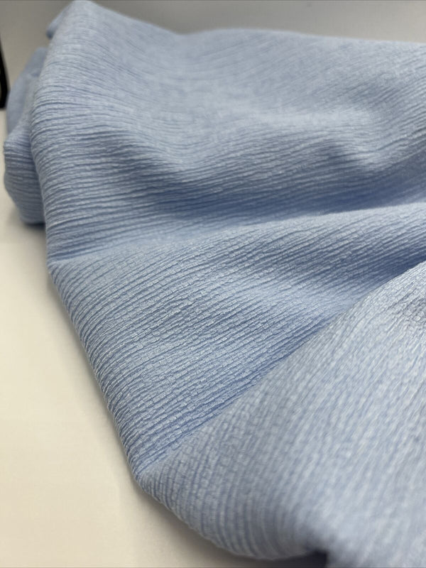 Baby Blue Textured Tree Bark Stretch Dress Craft Fabric