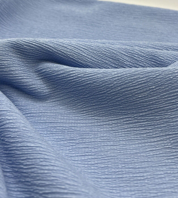 Baby Blue Textured Tree Bark Stretch Dress Craft Fabric