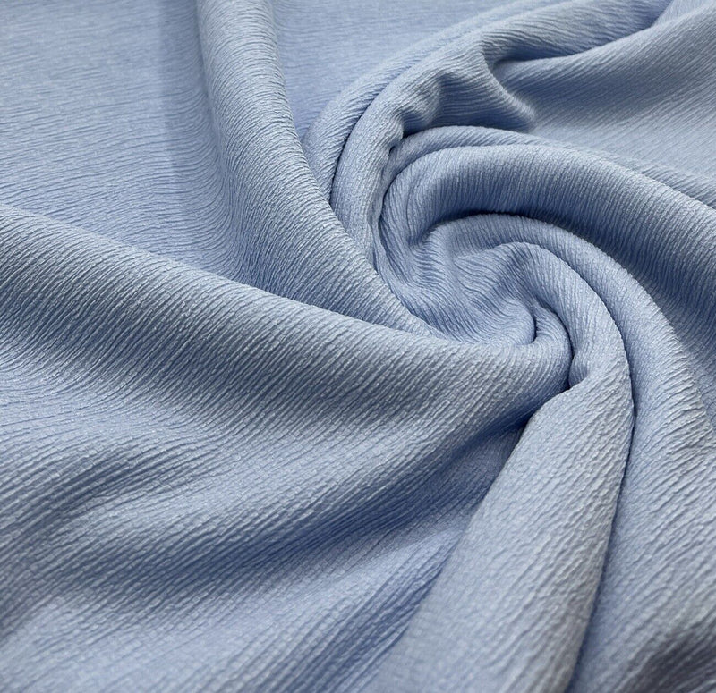 Baby Blue Textured Tree Bark Stretch Dress Craft Fabric