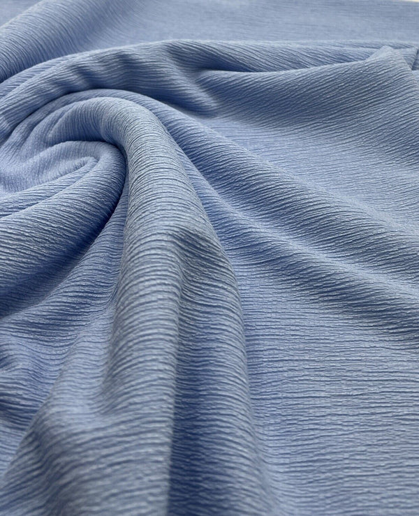 Baby Blue Textured Tree Bark Stretch Dress Craft Fabric