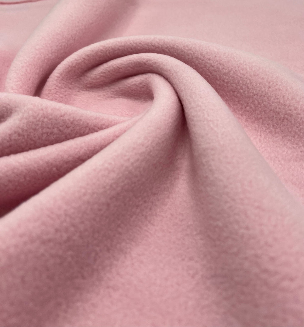 Baby Pink Plain Anti-Pil Polar Fleece Fabric Blanket Loungewear