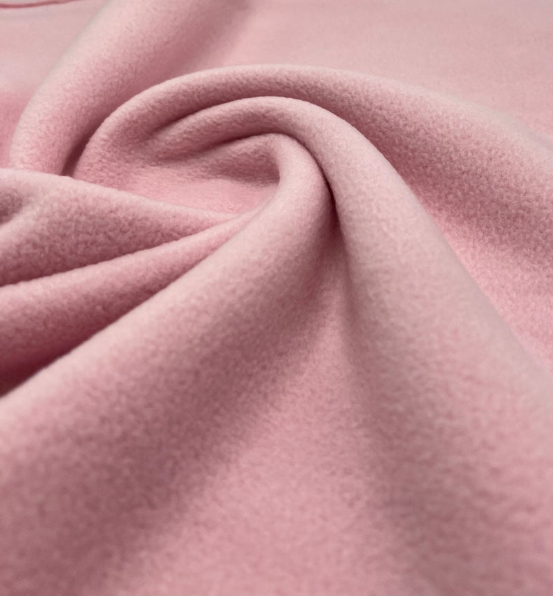 Baby Pink Plain Anti-Pil Polar Fleece Fabric Blanket Loungewear