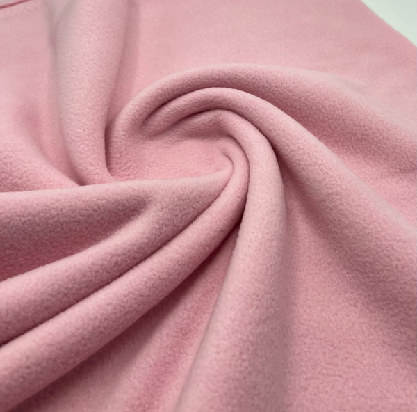 Baby Pink Plain Anti-Pil Polar Fleece Fabric Blanket Loungewear