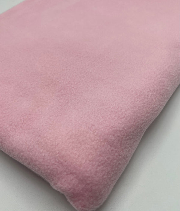 Baby Pink Plain Anti-Pil Polar Fleece Fabric Blanket Loungewear