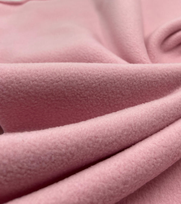 Baby Pink Plain Anti-Pil Polar Fleece Fabric Blanket Loungewear