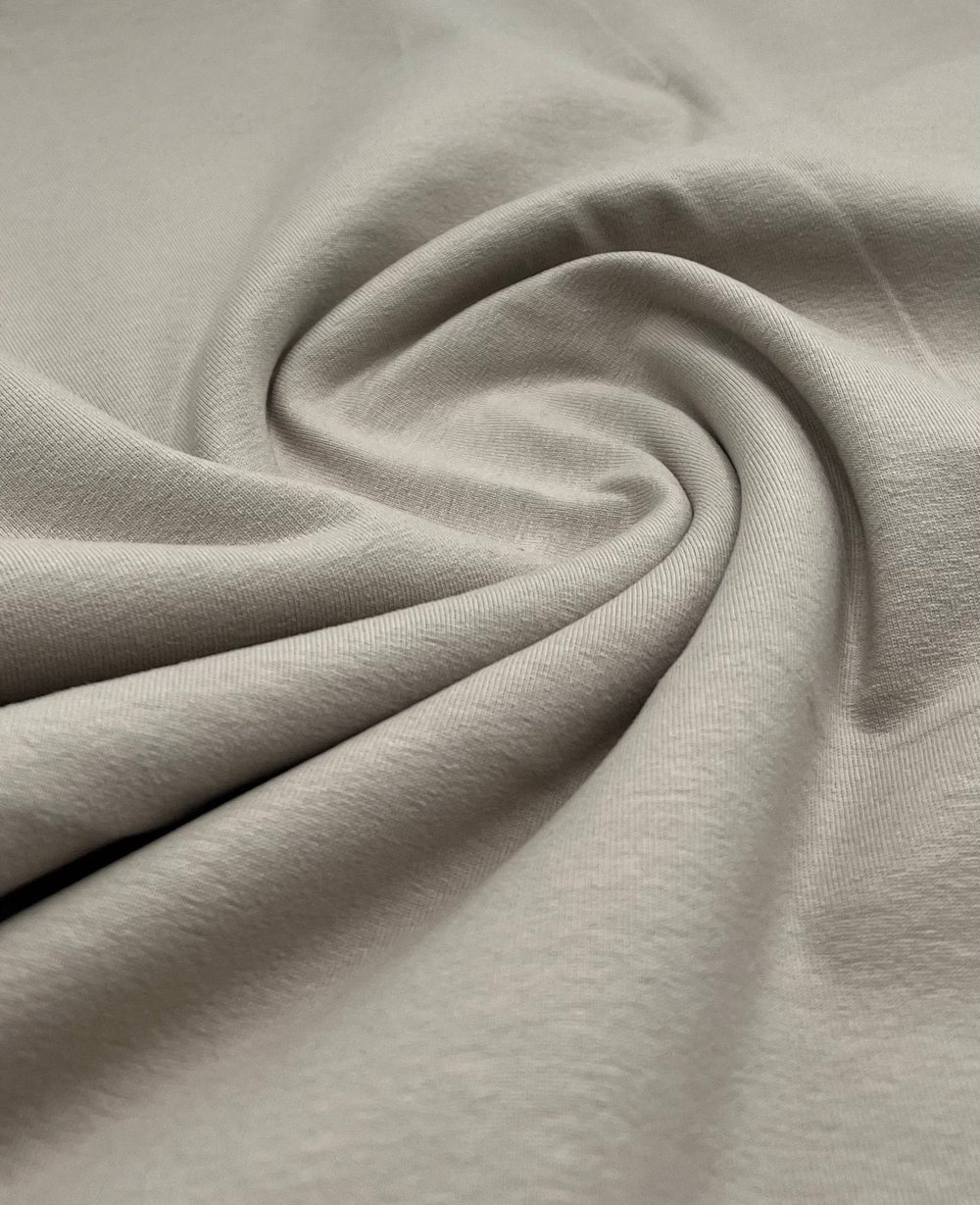 Beige Cotton Stretch Jersey 200 GSM 95/5 Lycra 4 Way Stretch