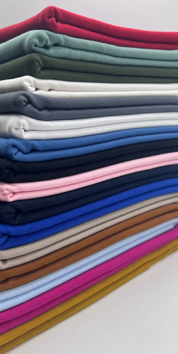 Beige Cotton Stretch Jersey 240 GSM 92/8 Lycra 4 Way Stretch
