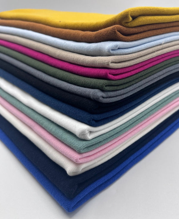 Beige Cotton Stretch Jersey 240 GSM 92/8 Lycra 4 Way Stretch
