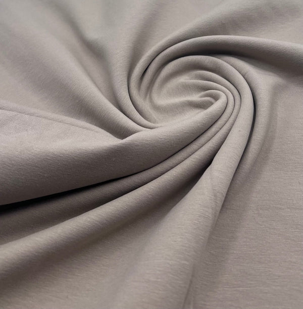 Beige Cotton Stretch Jersey 240 GSM 92/8 Lycra 4 Way Stretch