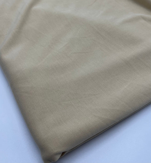 Beige Stretch Jersey 220GSM 4 Way Stretch Fabric