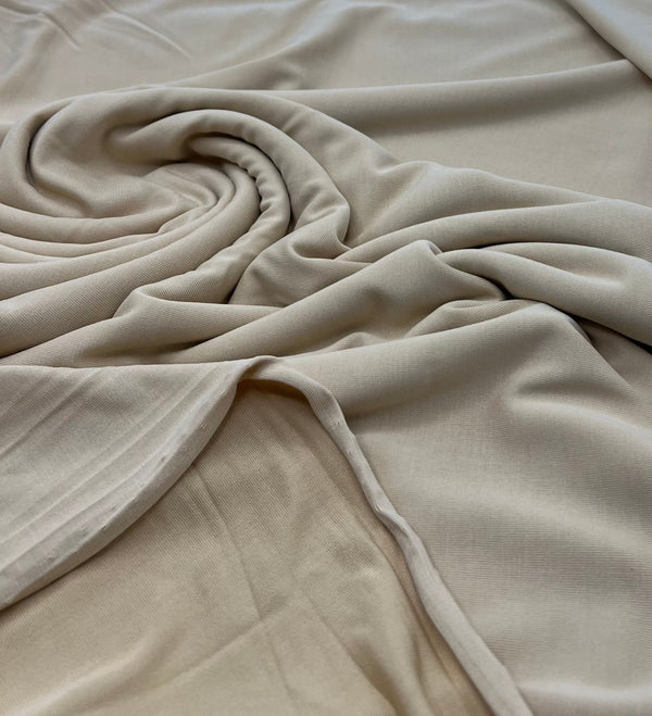 Beige Stretch Jersey 220GSM 4 Way Stretch Fabric