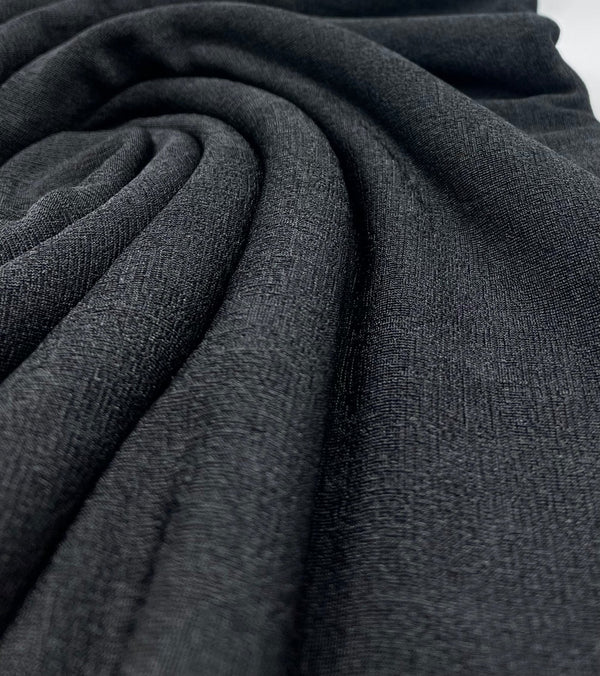 Black Acetate Slinky 4 Way Stretch Fabric