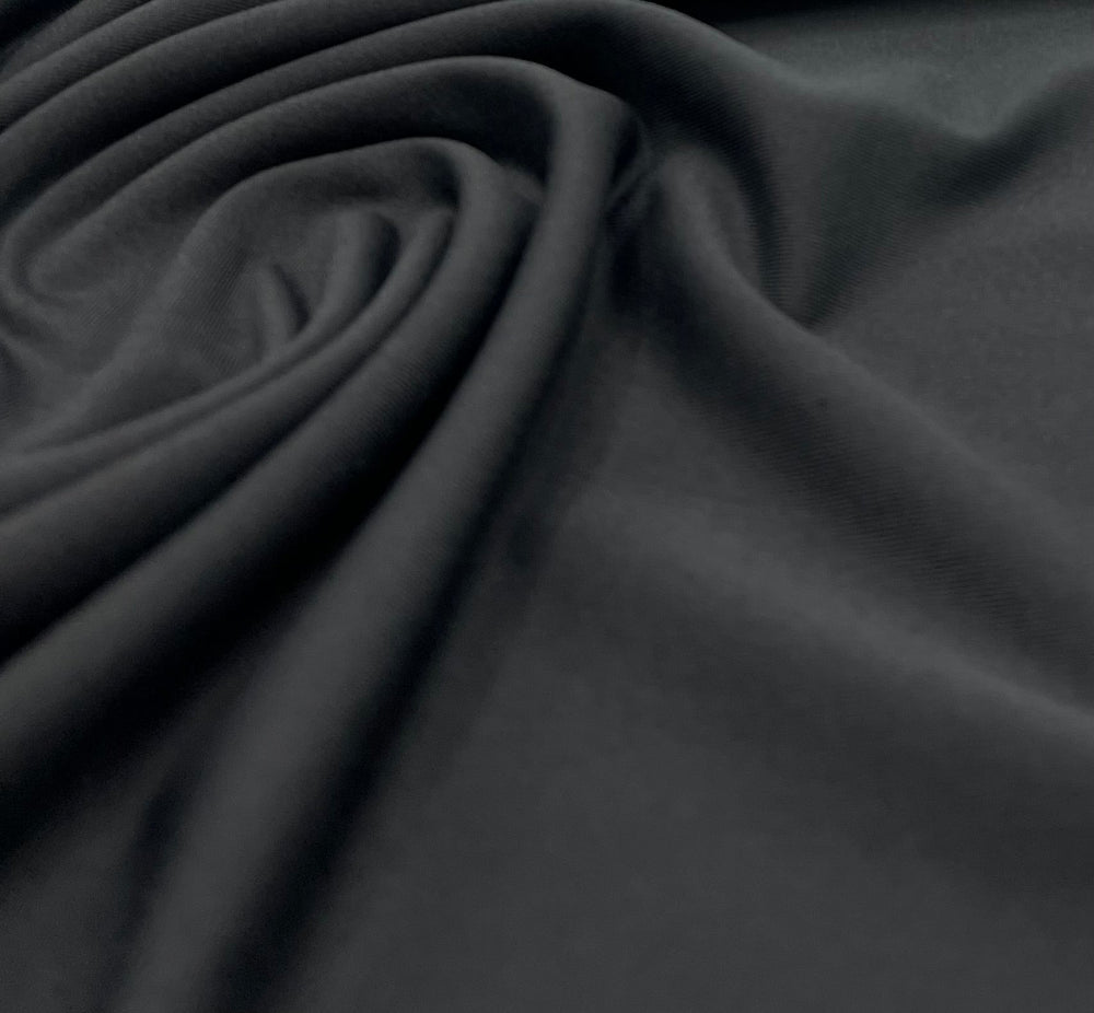 Black Stretch Jersey 220GSM 4 Way Stretch Fabric