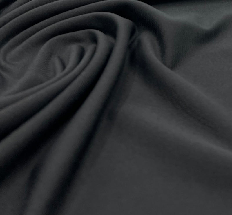 Black Stretch Jersey 220GSM 4 Way Stretch Fabric