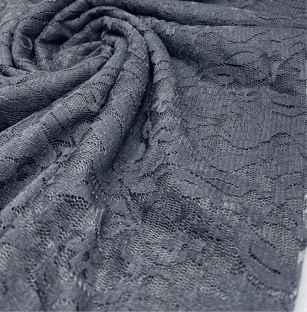 Black Floral Lace Fabric Stretch