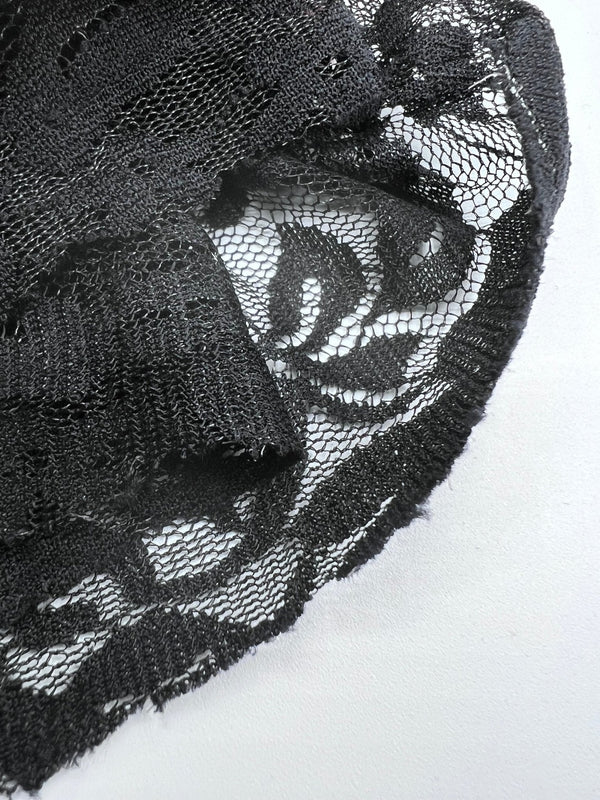 Black Floral Lace Fabric Stretch