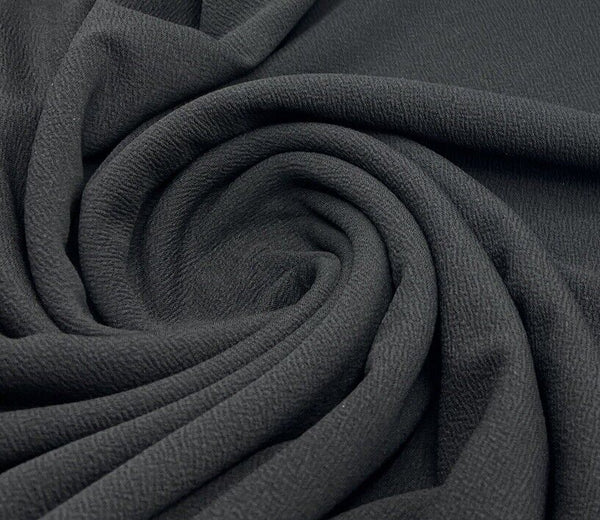 Plain Black Liverpool bullet Stretch Fabric