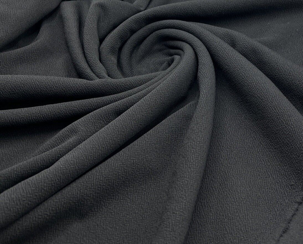Plain Black Liverpool bullet Stretch Fabric