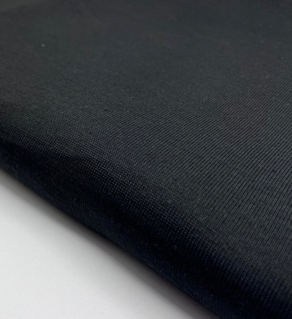 Black Melange Knit Stretch Fabric