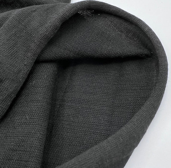 Black Melange Knit Stretch Fabric