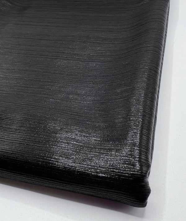 Black Metallic Foil Rib Fabric