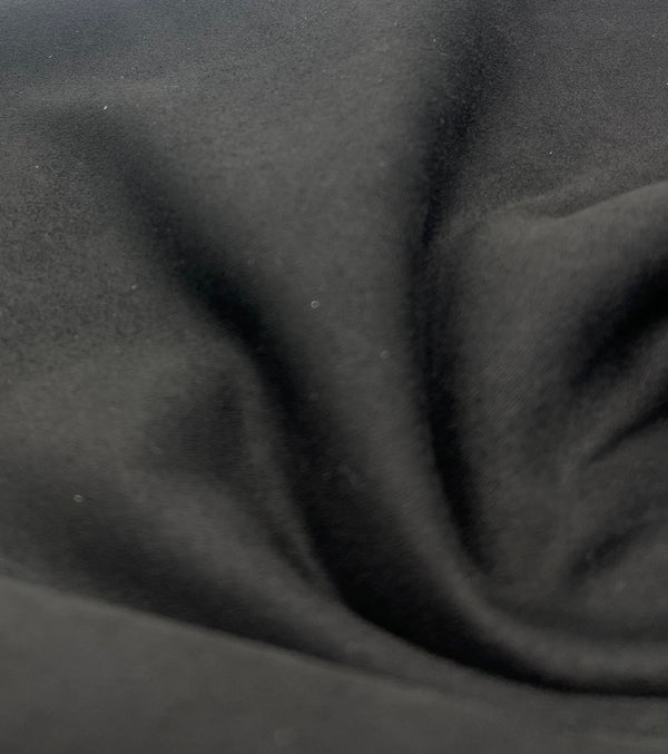 Black Scuba Suede Jersey Fabric 280GSM 2 Way Stretch
