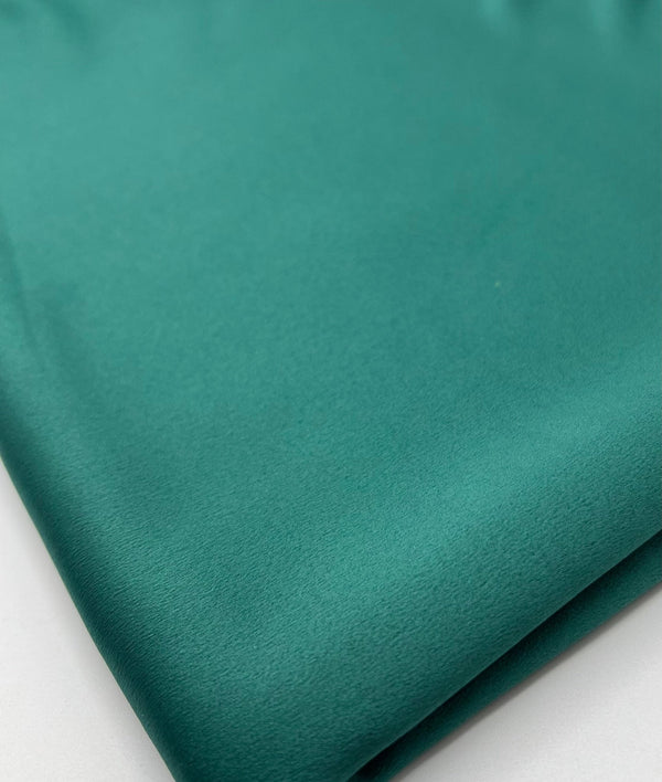 Bottle Green Recycled Satin 160GSM Dress Craft Non Stretch Fabric