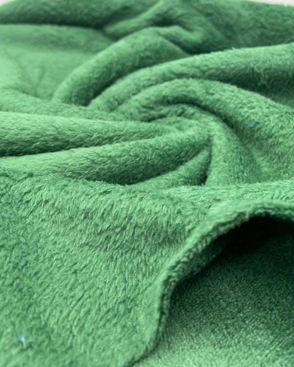 Bottle Green Super Soft Plain Cuddle Fleece Fabric Blanket Loungewear