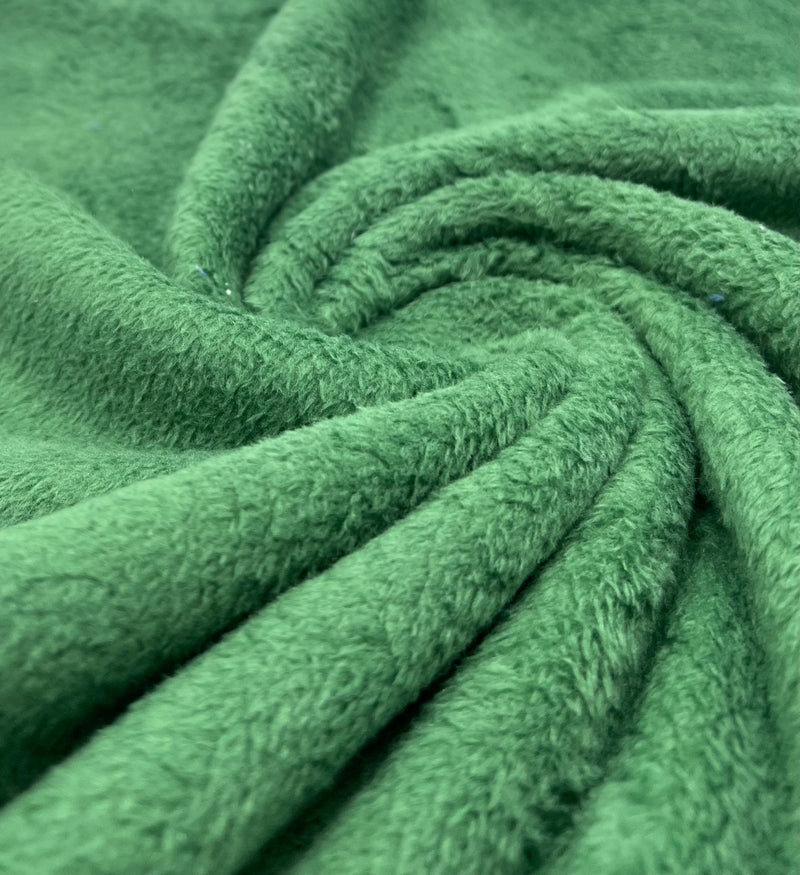 Bottle Green Super Soft Plain Cuddle Fleece Fabric Blanket Loungewear