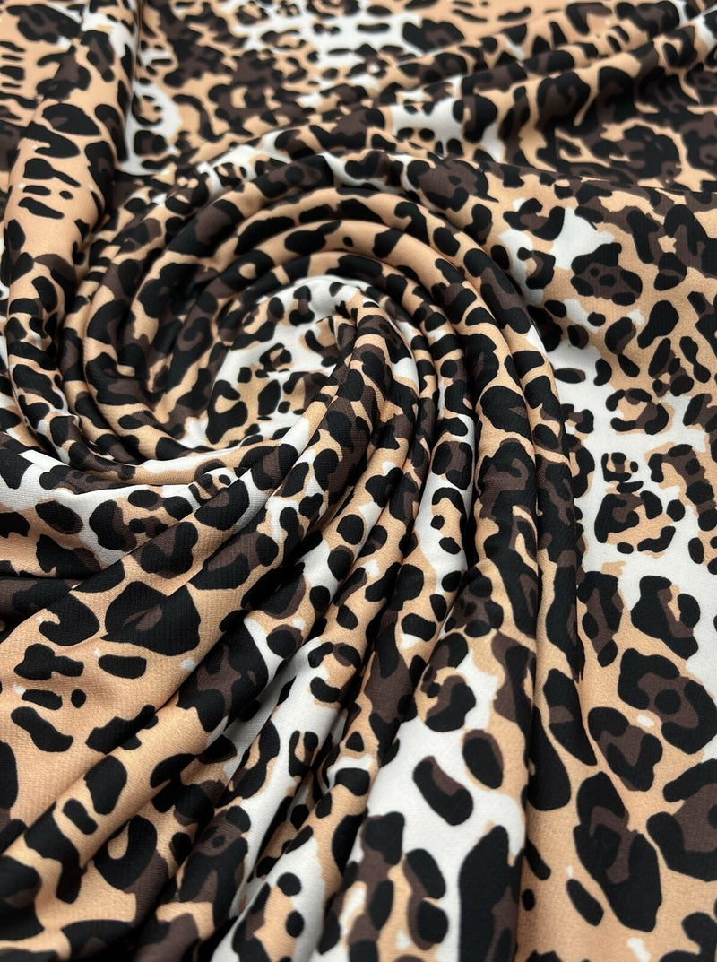 Brown Animal Print ITY Fabric