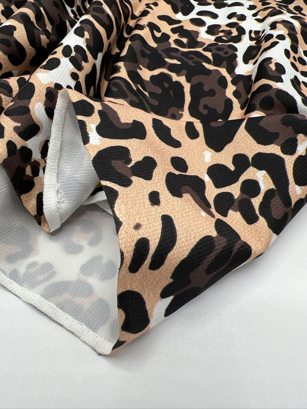 Brown Animal Print ITY Fabric