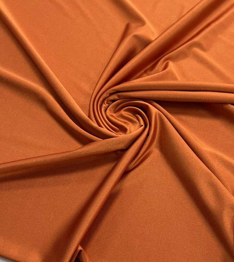 Burnt Orange Swimwear / Sportswear 4 Way Stretch Fabric