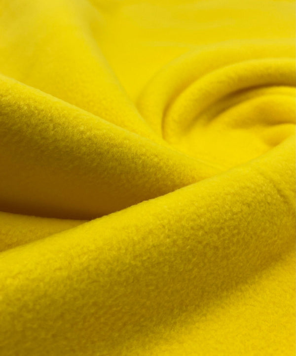 Canary Yellow Plain Anti-Pil Polar Fleece Fabric Blanket Loungewear
