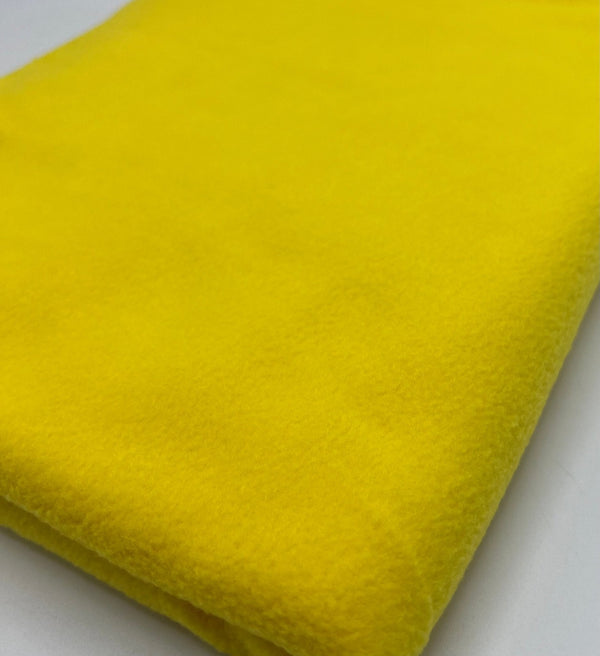 Canary Yellow Plain Anti-Pil Polar Fleece Fabric Blanket Loungewear