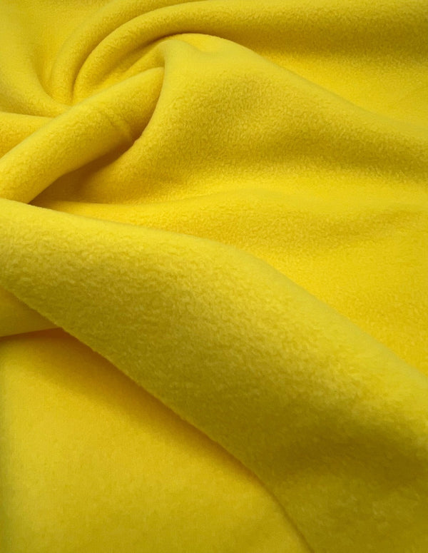Canary Yellow Plain Anti-Pil Polar Fleece Fabric Blanket Loungewear