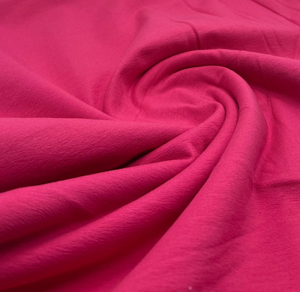 Cerise Cotton Stretch Jersey 200 GSM 95/5 Lycra 4 Way Stretch
