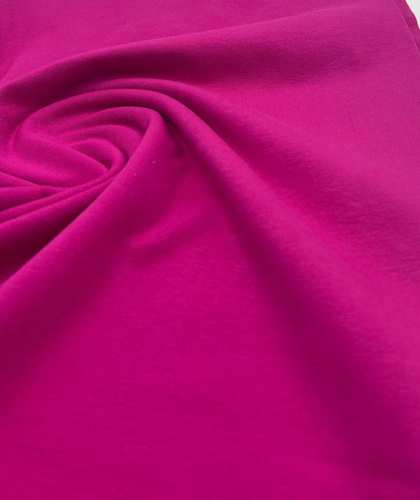 Cerise Cotton Stretch Jersey 240 GSM 92/8 Lycra 4 Way Stretch