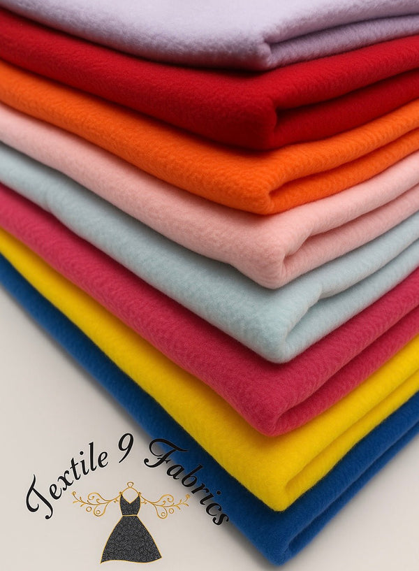 Cerise Plain Anti-Pil Polar Fleece Fabric Blanket Loungewear