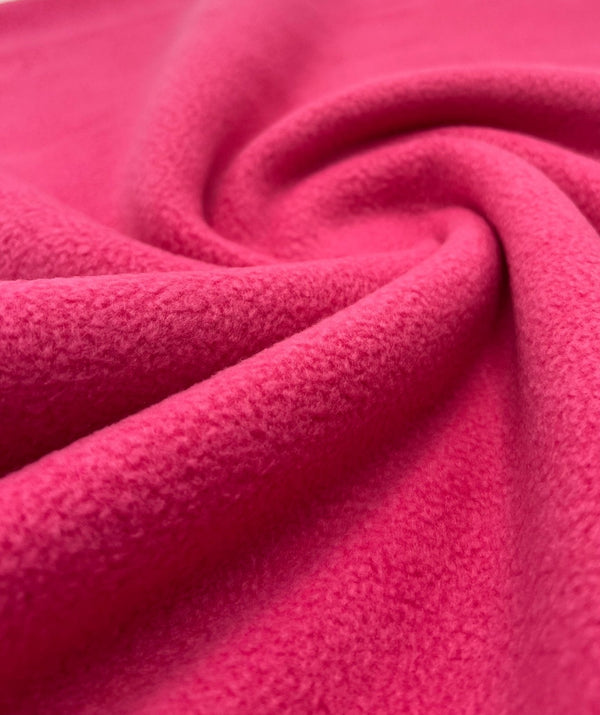Cerise Plain Anti-Pil Polar Fleece Fabric Blanket Loungewear