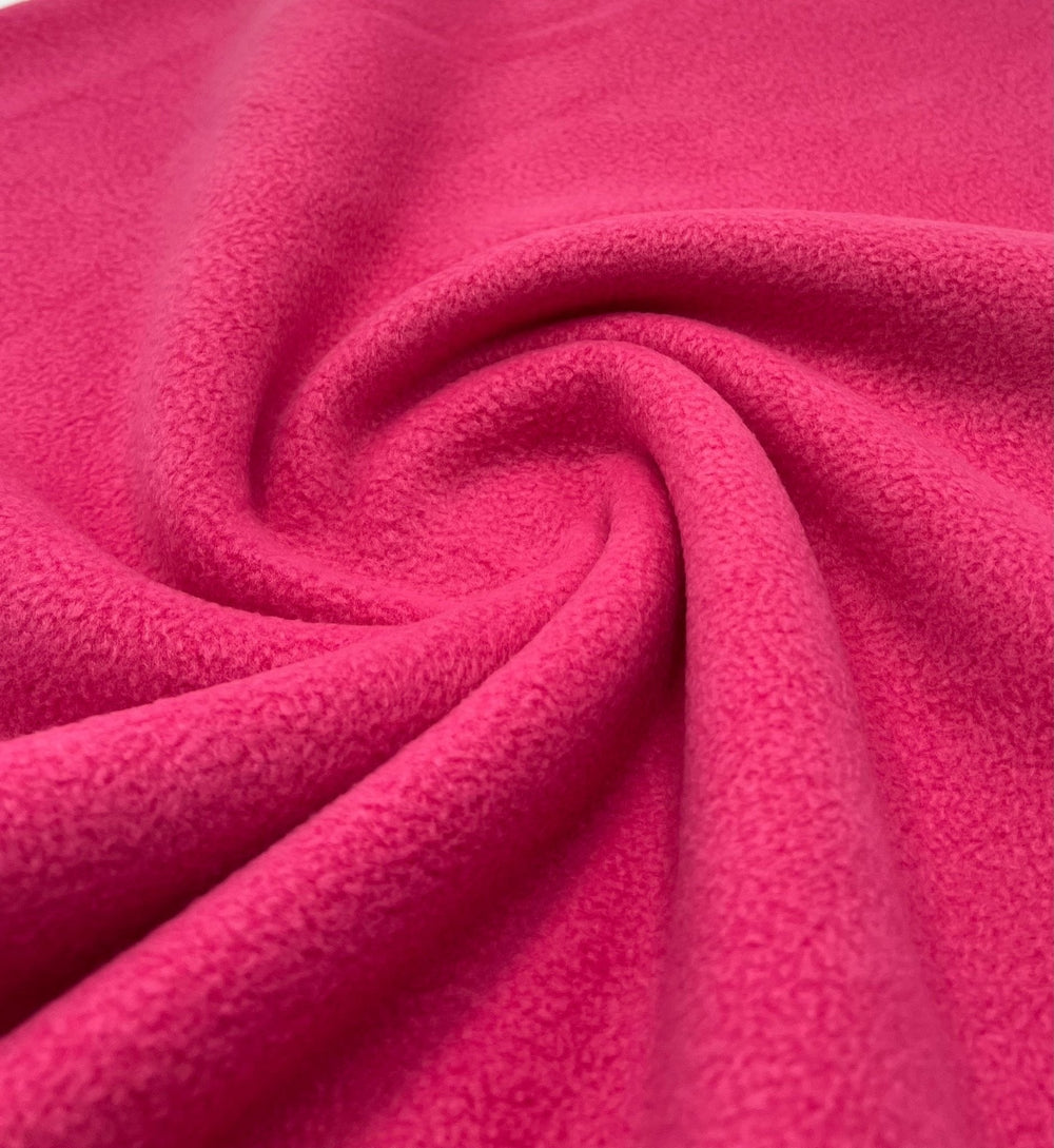 Cerise Plain Anti-Pil Polar Fleece Fabric Blanket Loungewear