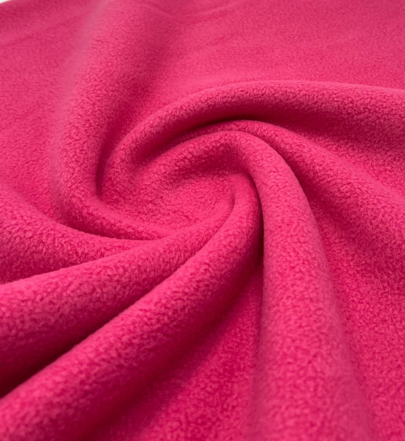 Cerise Plain Anti-Pil Polar Fleece Fabric Blanket Loungewear