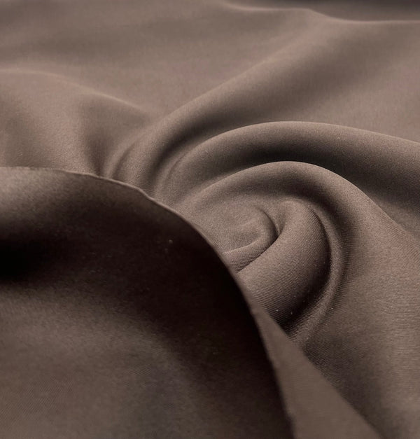 Chocolate Plain Scuba 2 Way Stretch Smooth Jersey Fabric