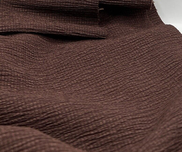 Chocolate Textured Tree Bark Stretch Dress Craft Fabric