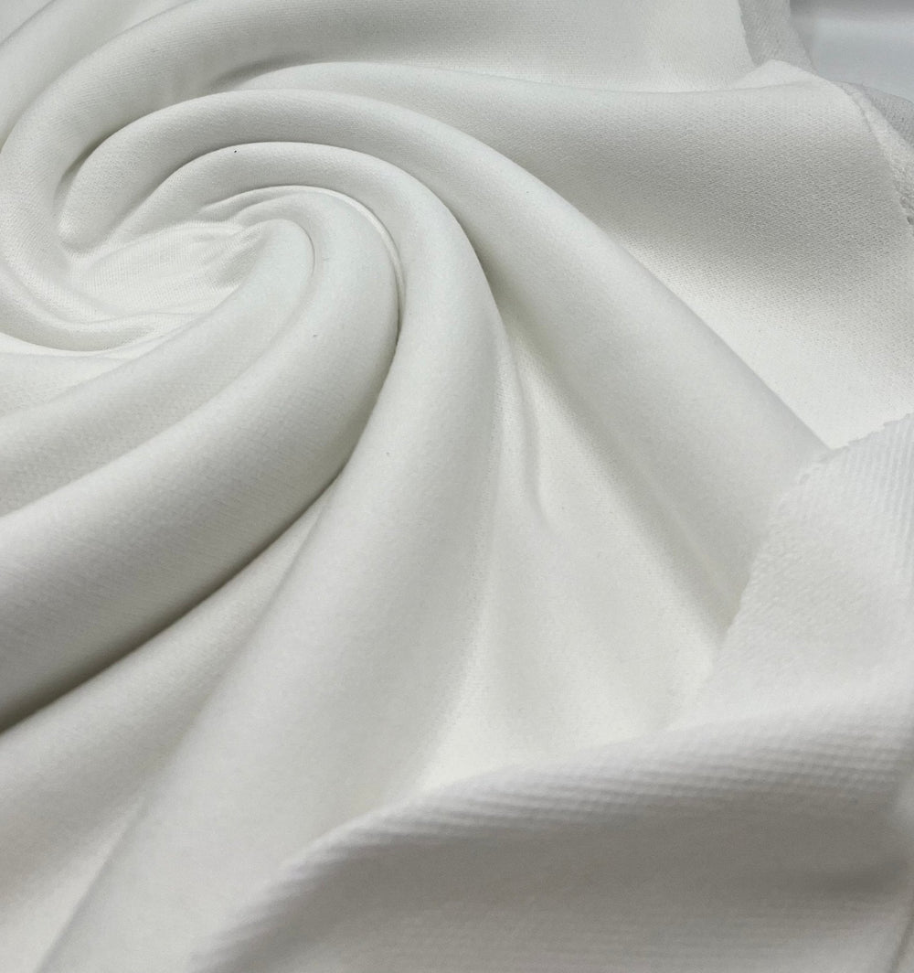 Cream Thick French Terry Loopback Fabric