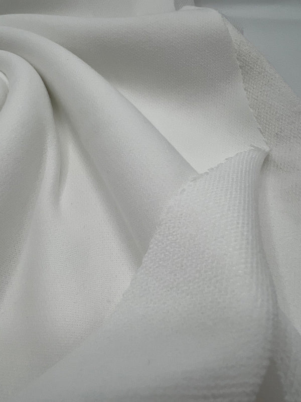 Cream Thick French Terry Loopback Fabric